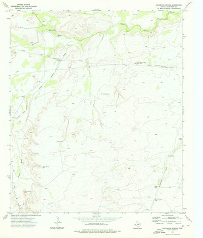 United States Geological Survey Delaware Spring, TX (1973, 24000-Scale) digital map