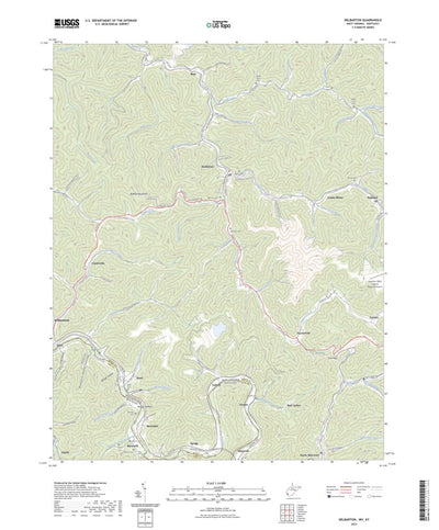United States Geological Survey Delbarton, WV (2023, 24000-Scale) digital map