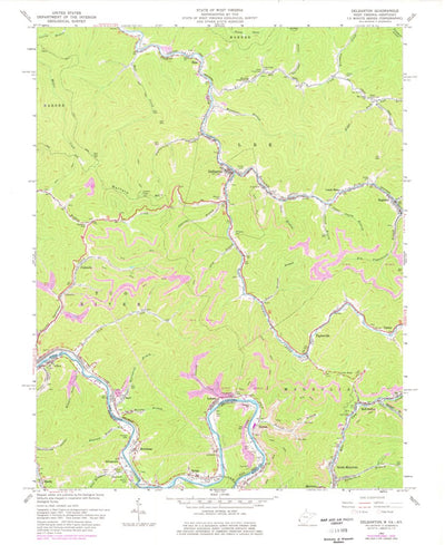 United States Geological Survey Delbarton, WV-KY (1963, 24000-Scale) digital map
