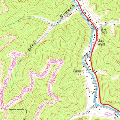 United States Geological Survey Delbarton, WV-KY (1963, 24000-Scale) digital map