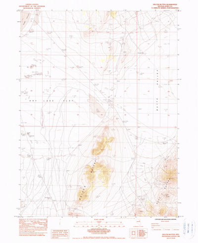 United States Geological Survey Delcer Buttes, NV (1984, 24000-Scale) digital map