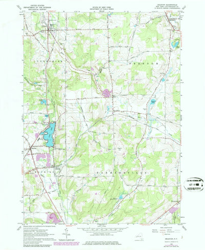 United States Geological Survey Delevan, NY (1963, 24000-Scale) digital map