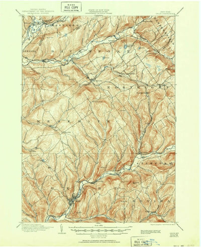 United States Geological Survey Delhi, NY (1911, 62500-Scale) digital map