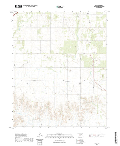 United States Geological Survey Delhi, OK (2022, 24000-Scale) digital map
