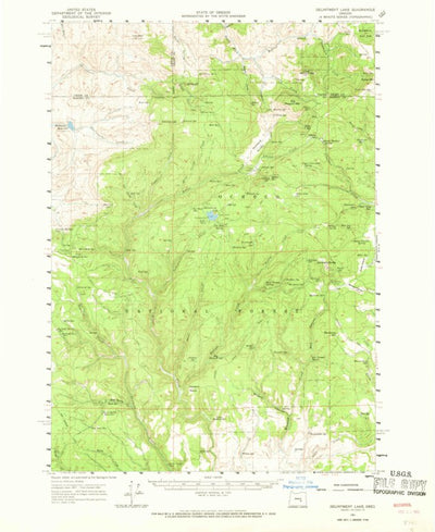 United States Geological Survey Delintment Lake, OR (1961, 62500-Scale) digital map