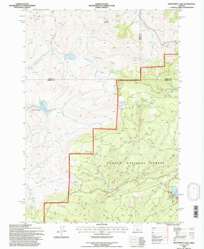 United States Geological Survey Delintment Lake, OR (1992, 24000-Scale) digital map