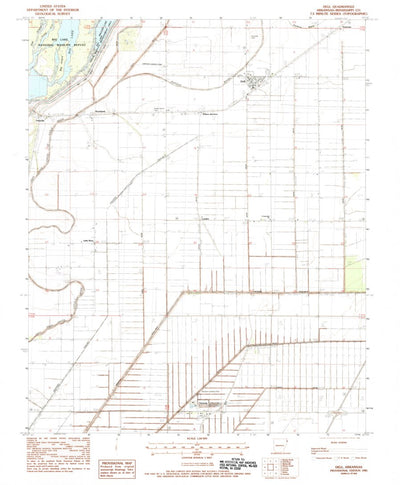 United States Geological Survey Dell, AR (1983, 24000-Scale) digital map