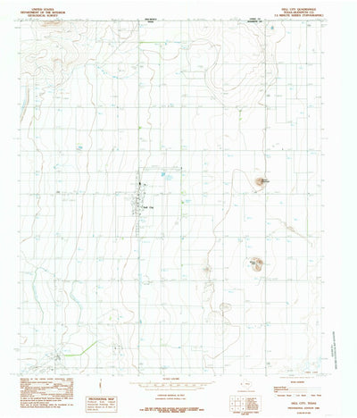 United States Geological Survey Dell City, TX (1984, 24000-Scale) digital map