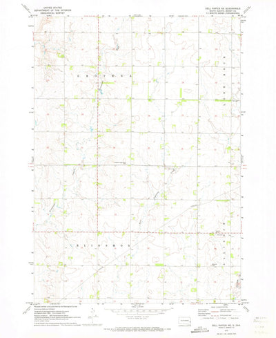 United States Geological Survey Dell Rapids NE, SD (1972, 24000-Scale) digital map