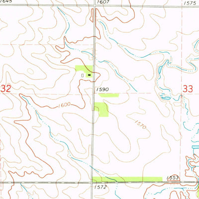 United States Geological Survey Dell Rapids NE, SD (1972, 24000-Scale) digital map