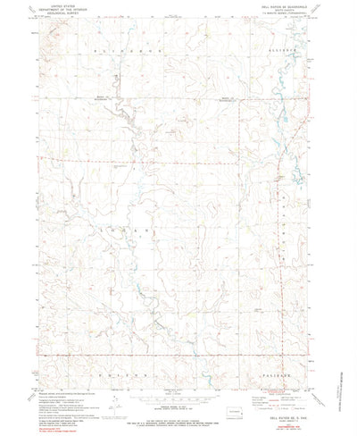 United States Geological Survey Dell Rapids SE, SD (1972, 24000-Scale) digital map