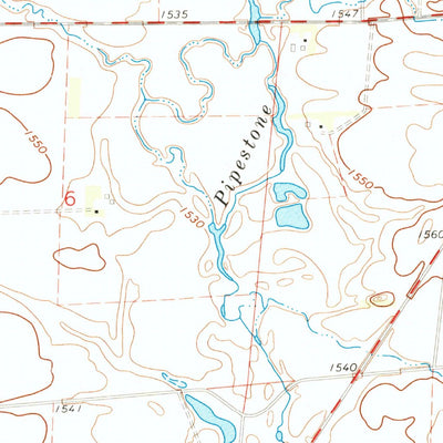 United States Geological Survey Dell Rapids SE, SD (1972, 24000-Scale) digital map