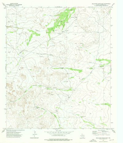 United States Geological Survey Dellahunt Draw East, TX (1973, 24000-Scale) digital map