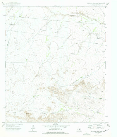 United States Geological Survey Dellahunt Draw West, TX (1973, 24000-Scale) digital map
