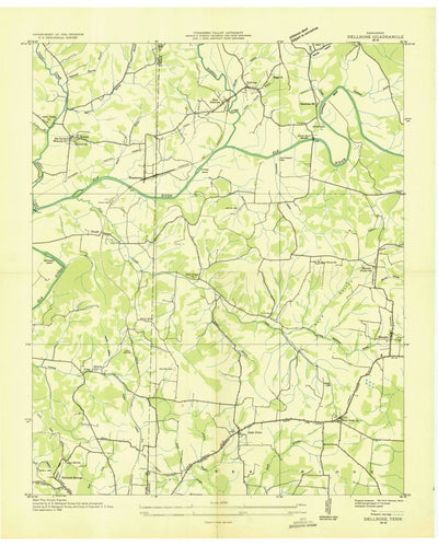 United States Geological Survey Dellrose, TN (1936, 24000-Scale) digital map