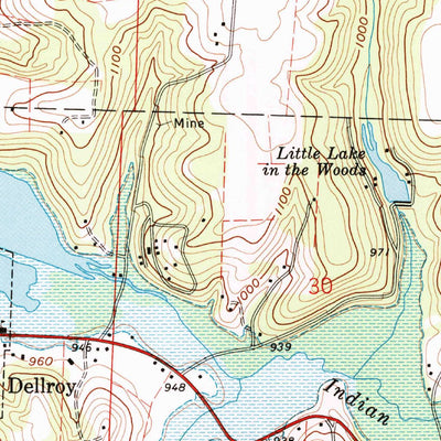 United States Geological Survey Dellroy, OH (1959, 24000-Scale) digital map