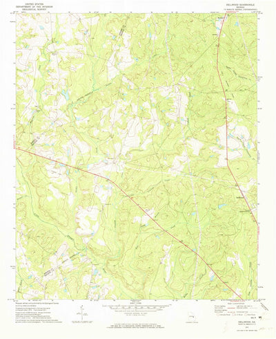 United States Geological Survey Dellwood, GA (1971, 24000-Scale) digital map