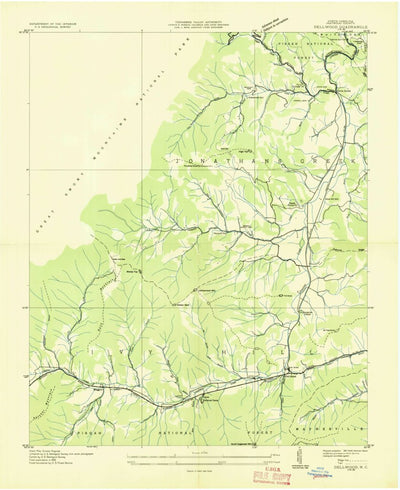 United States Geological Survey Dellwood, NC (1935, 24000-Scale) digital map