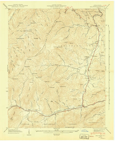 United States Geological Survey Dellwood, NC (1941, 24000-Scale) digital map
