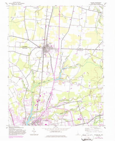 United States Geological Survey Delmar, MD-DE (1942, 24000-Scale) digital map
