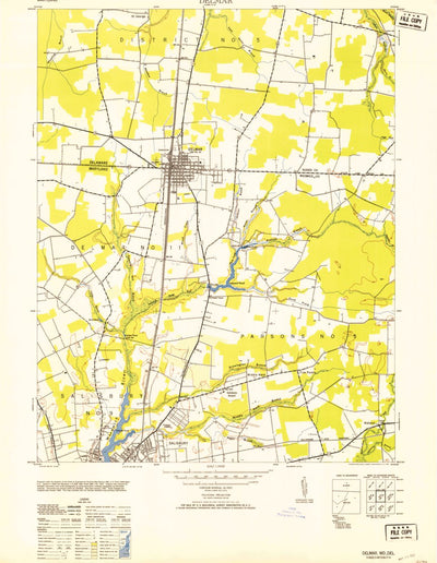 United States Geological Survey Delmar, MD-DE (1953, 24000-Scale) digital map