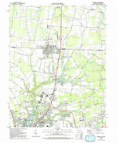 United States Geological Survey Delmar, MD-DE (1992, 24000-Scale) digital map