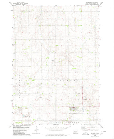 United States Geological Survey Delmont, SD (1979, 24000-Scale) digital map
