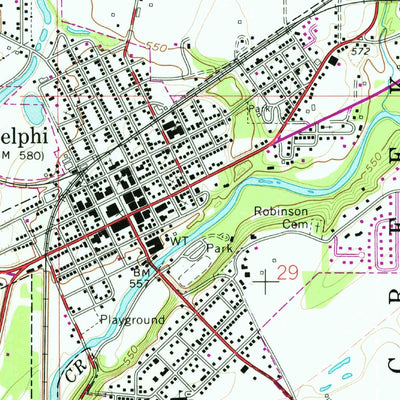 United States Geological Survey Delphi, IN (1962, 24000-Scale) digital map