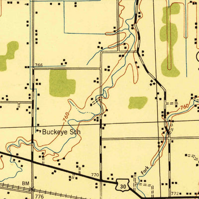 United States Geological Survey Delphos, OH (1944, 62500-Scale) digital map