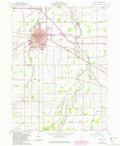United States Geological Survey Delphos, OH (1960, 24000-Scale) digital map