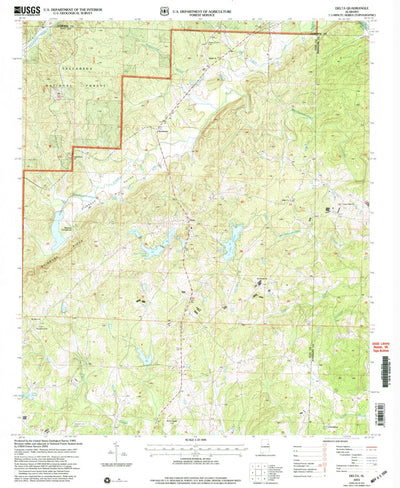 United States Geological Survey Delta, AL (2001, 24000-Scale) digital map