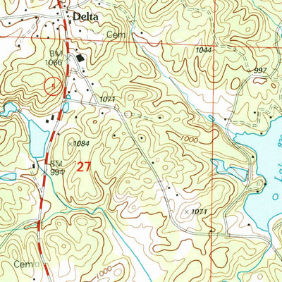 United States Geological Survey Delta, AL (2001, 24000-Scale) digital map
