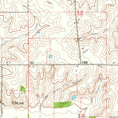 United States Geological Survey Delta, IA (1965, 24000-Scale) digital map