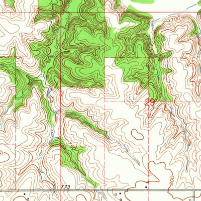 United States Geological Survey Delta, IA (1965, 24000-Scale) digital map