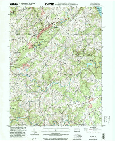 United States Geological Survey Delta, PA-MD (1999, 24000-Scale) digital map