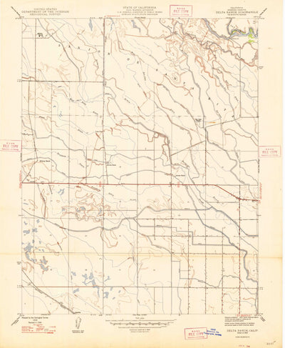 United States Geological Survey Delta Ranch, CA (1916, 24000-Scale) digital map
