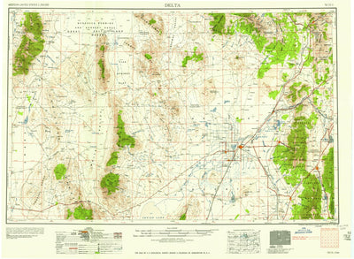 United States Geological Survey Delta, UT (1958, 250000-Scale) digital map
