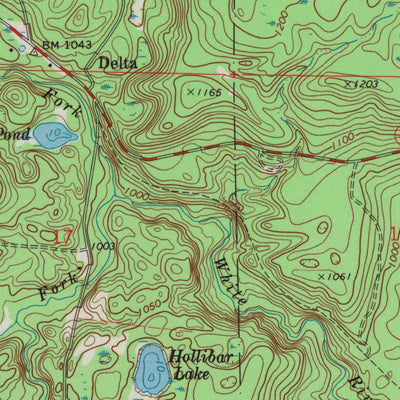 United States Geological Survey Delta, WI (1971, 24000-Scale) digital map