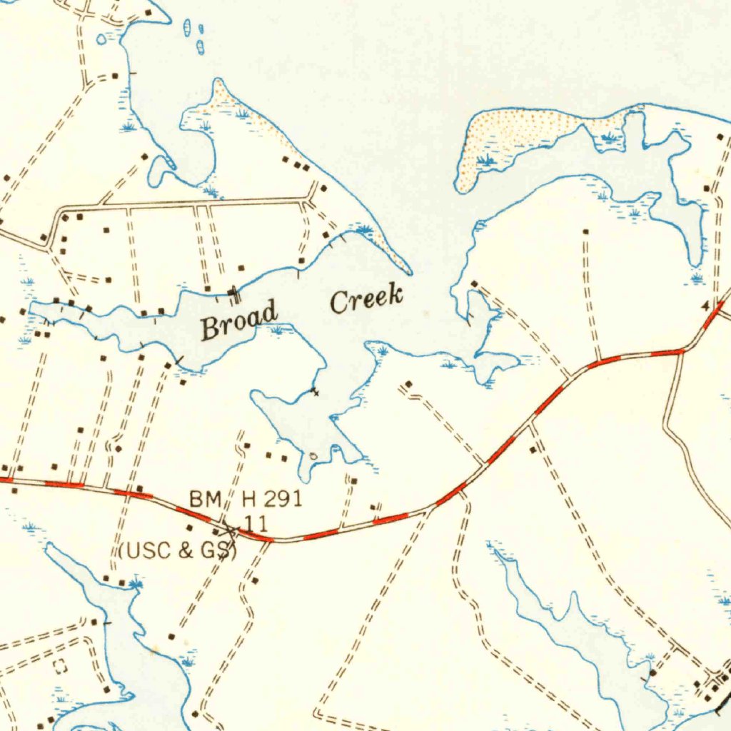 Deltaville, VA (1948, 24000-Scale) Map by United States Geological ...