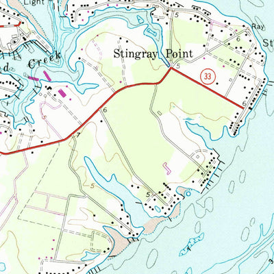 United States Geological Survey Deltaville, VA (1964, 24000-Scale) digital map