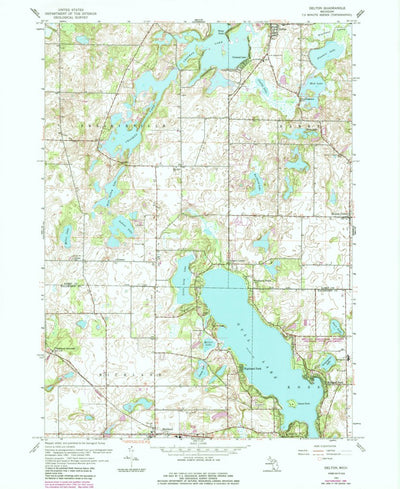 United States Geological Survey Delton, MI (1961, 24000-Scale) digital map