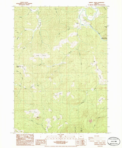 United States Geological Survey Dement Creek, OR (1986, 24000-Scale) digital map