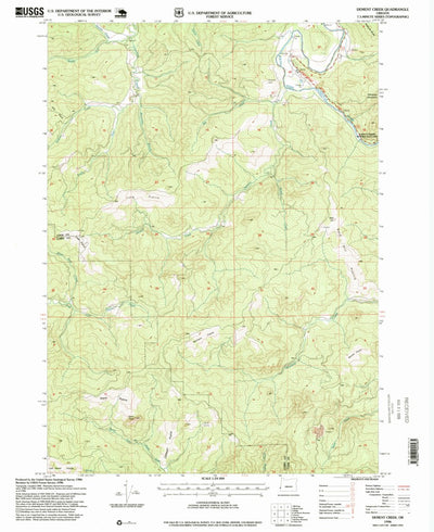 United States Geological Survey Dement Creek, OR (1996, 24000-Scale) digital map
