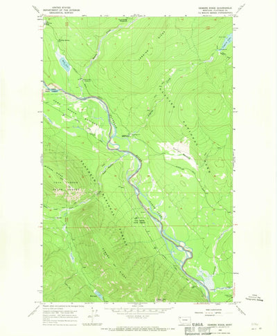 United States Geological Survey Demers Ridge, MT (1966, 24000-Scale) digital map