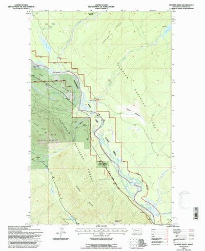 United States Geological Survey Demers Ridge, MT (1994, 24000-Scale) digital map