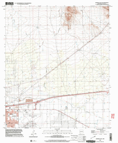 United States Geological Survey Deming East, NM (1996, 24000-Scale) digital map