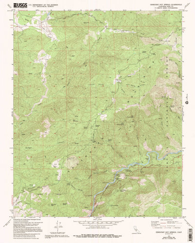 United States Geological Survey Democrat Hot Springs, CA (1972, 24000-Scale) digital map