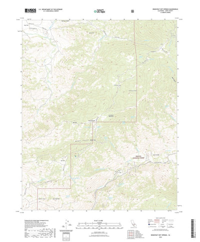 United States Geological Survey Democrat Hot Springs, CA (2022, 24000-Scale) digital map