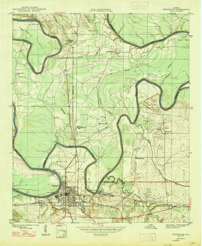 United States Geological Survey Demopolis, AL (1947, 24000-Scale) digital map