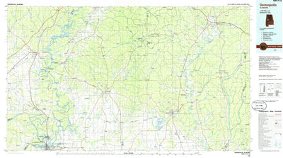 United States Geological Survey Demopolis, AL (1986, 100000-Scale) digital map